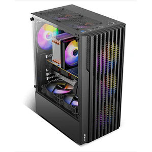 Gabinete Gamer Antec AX22 ELITE (Mid-Tower, Vidrio Templado, 4 Ventiladores RGB Incluidos, Malla Frontal)