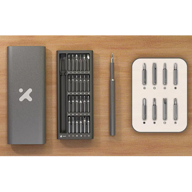 Kit Destornillador de Precisión Portátil 25 en 1 (24 Puntas de Acero S2, Mango y Estuche de Aleación de Aluminio) 5