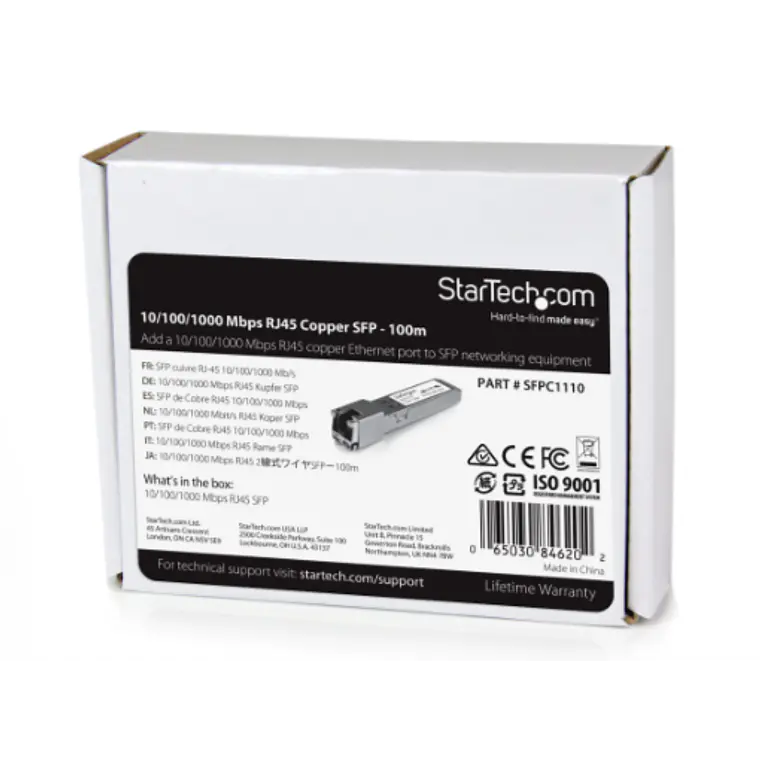 Transceptor SFP A Cobre 1000BASE-T StarTech.com SFPC1110 5