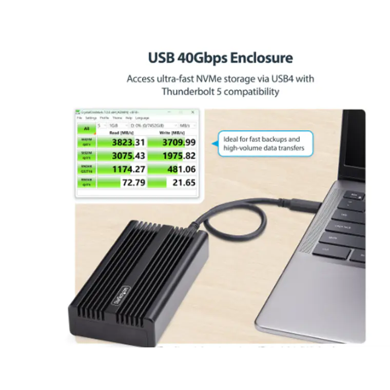 Disco Duro 40Gbps externo para SSD - Startech 2