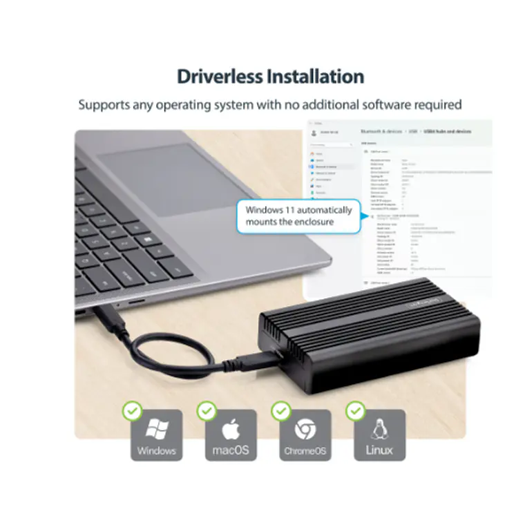 Disco Duro 40Gbps externo para SSD - Startech 5