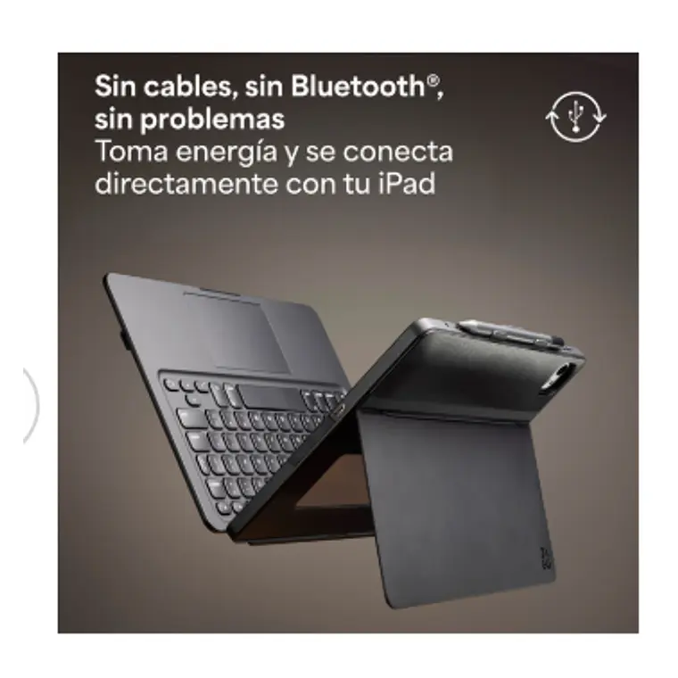 Funda Teclado ZAGG Pro Keys Connect con Trackpad y Conexión USB-C para iPad 3