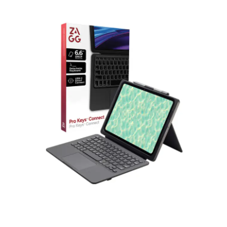 Funda Teclado ZAGG Pro Keys Connect con Trackpad y Conexión USB-C para iPad 4