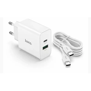 Cargador de Pared Rápido HOCO C80A 20W con Cable USB-C a USB-C Incluido