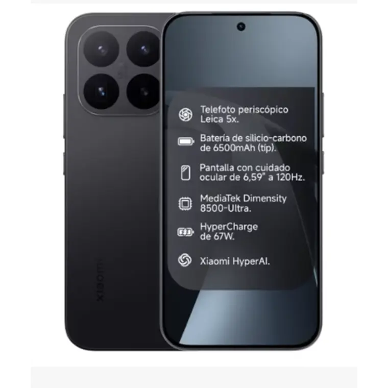 Smartphone Xiaomi 17T 5G (256 GB / 12 GB RAM) - Negro Titanio 1
