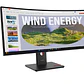 Monitor 34“ ThinkVision T34w-30 Lenovo UltraWide WQHD Curvo USB-C RJ45 120Hz - Miniatura 2