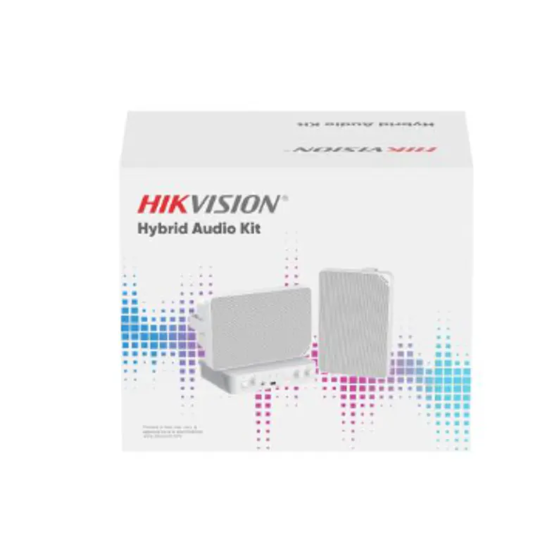 Kit de Audio Híbrido IP Hikvision (Amplificador de Red 80W + 2 Altavoces de Caja 20W) 2