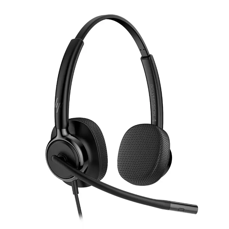 Audífonos alámbricos USB-C HP Poly Mission 425 Estéreo Reducción Ruido IA 1