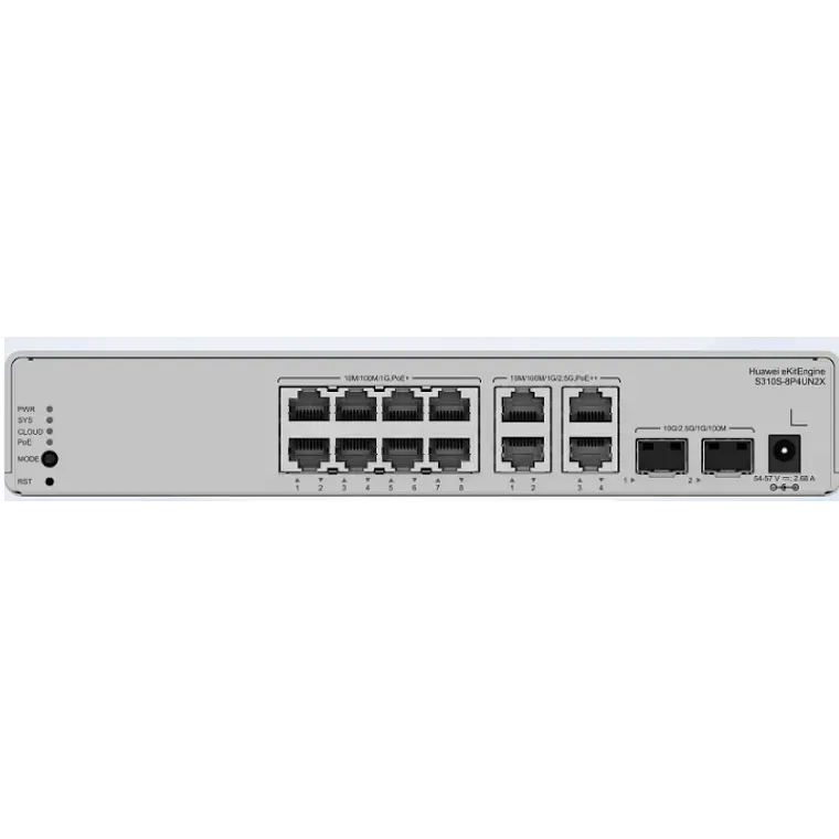 Switch 12 Puertos PoE+ PoE++ 2.5G 10G SFP+ Montaje en Rack 1