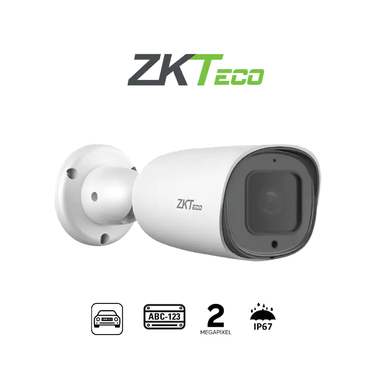 Cámara de Vigilancia 2MP IP Bullet ZKTeco Reconocimiento Facial LPR IP67 PoE 4