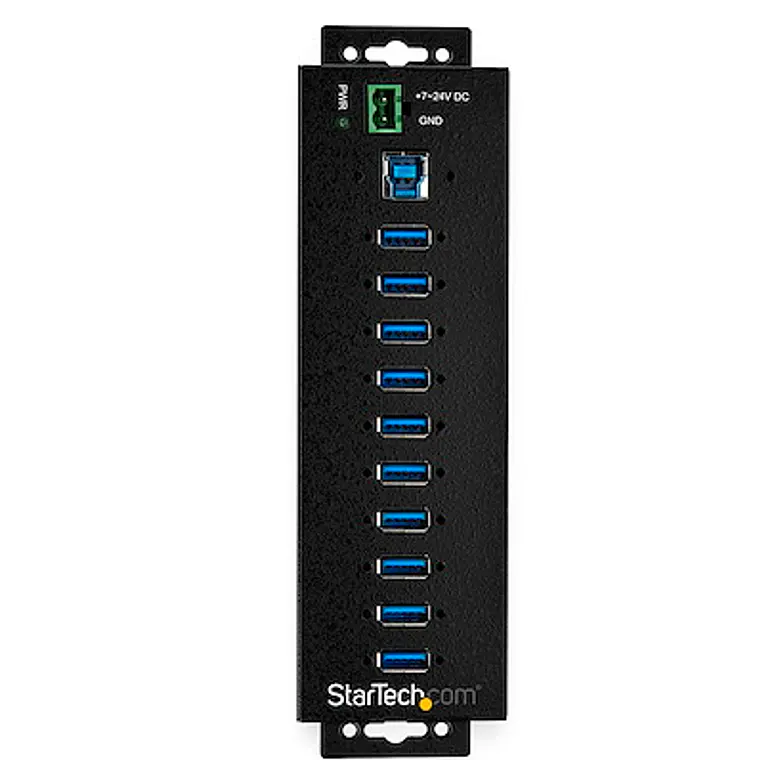 Hub Industrial StarTech, 10 Puertos USB 3.2 Gen 1 Metalico (HB30A10AME) 1