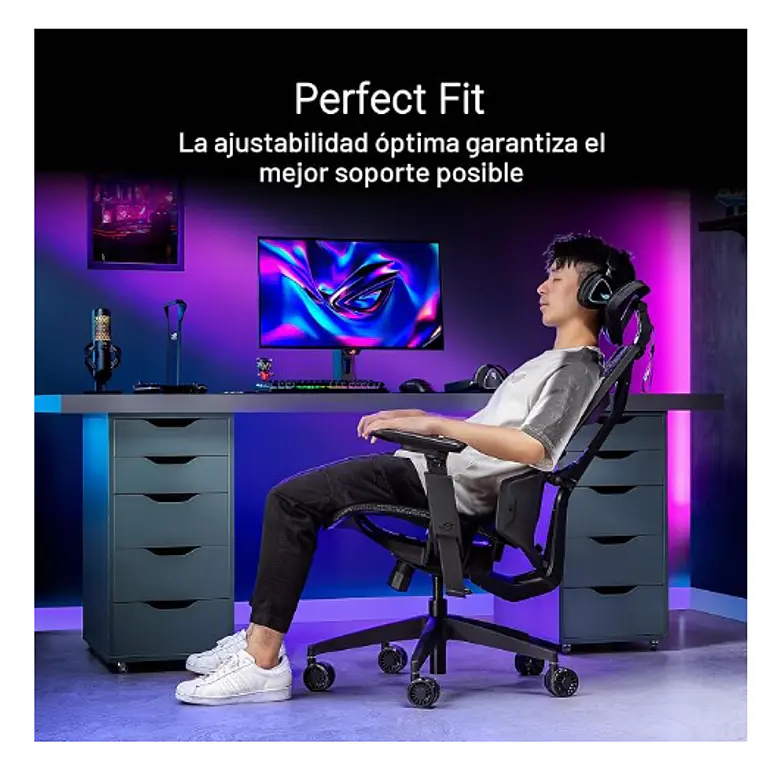 Silla Gamer ASUS ROG Destrier Ergo Core Negra  4