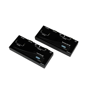 Conmutador KVM USB VGA de 2 Puertos con Audio y Red RJ45