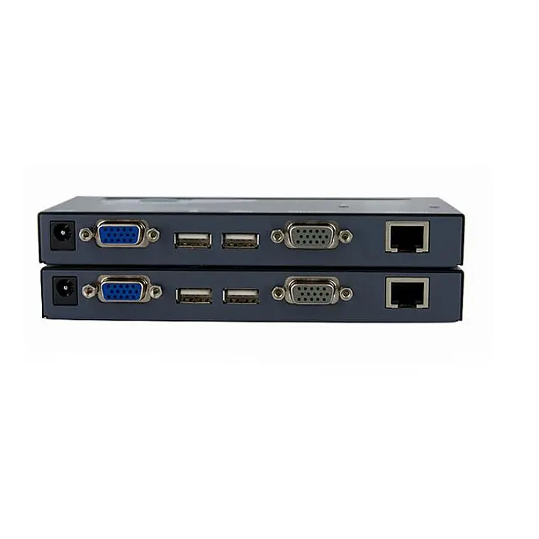 Conmutador KVM USB VGA de 2 Puertos con Audio y Red RJ45 5