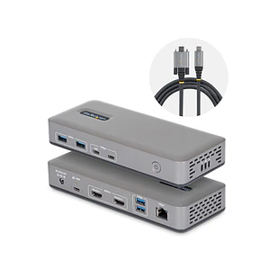 Estación de Acoplamiento USB-C StarTech.com Doble Monitor 4K 60Hz HDMI 100W