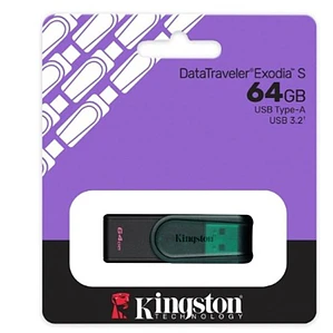 Pendrive 64GB Kingston DataTraveler Exodia USB 3.2 Gen 1 Verde