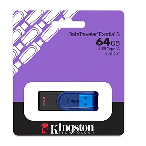 Pendrive 64GB Kingston DataTraveler USB 3.0 Tapa Deslizante Azul (kc-u3c64-7tb)
