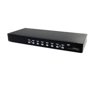 Switch 8 Puertos VGA USB con Soporte de Audio Montaje en Rack 1U