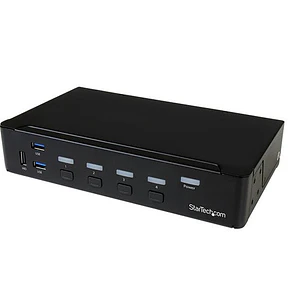 Conmutador KVM HDMI USB 3.0 de 4 Puertos StarTech con Hub USB 3.0 de 3 Puertos y Audio 3,5 mm 