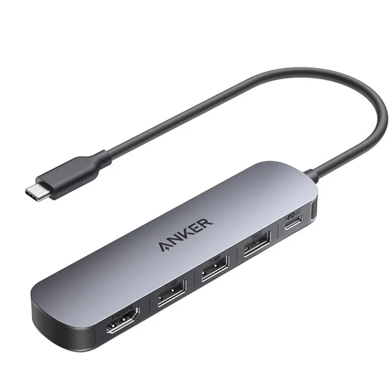 Concentrador Hub USB-C Anker Nano 7 en 1 HDMI 4K 60Hz 100W PD  1