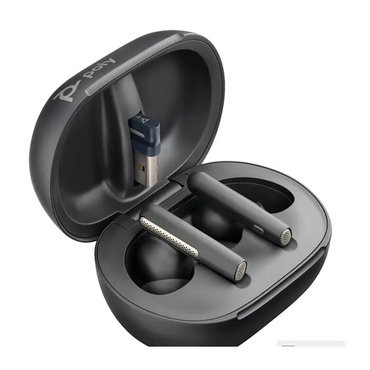 Audífonos Inalámbricos Poly Voyager Free 60+ UC con Estuche de Carga Touch OLED 2