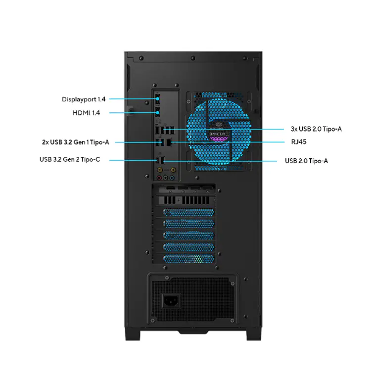 Computador Gamer Asus Tower 58L Black (AMD Ryzen 7 8700F, 32GB Ram, 1TB SSD, Win11 Home) 2