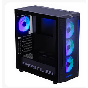 Gabinete Gamer Primus Gaming Vallum L6 Mid Tower ATX/MicroATX Vidrio Templado 4 Fans ARGB 