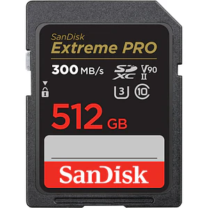 Tarjeta de memoria SD 512GB SANDISK Extreme PRO SDXC UHS-II V90