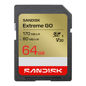 Tarjeta de memoria SD 64GB SANDISK Extreme GO SDXC UHS-I V30