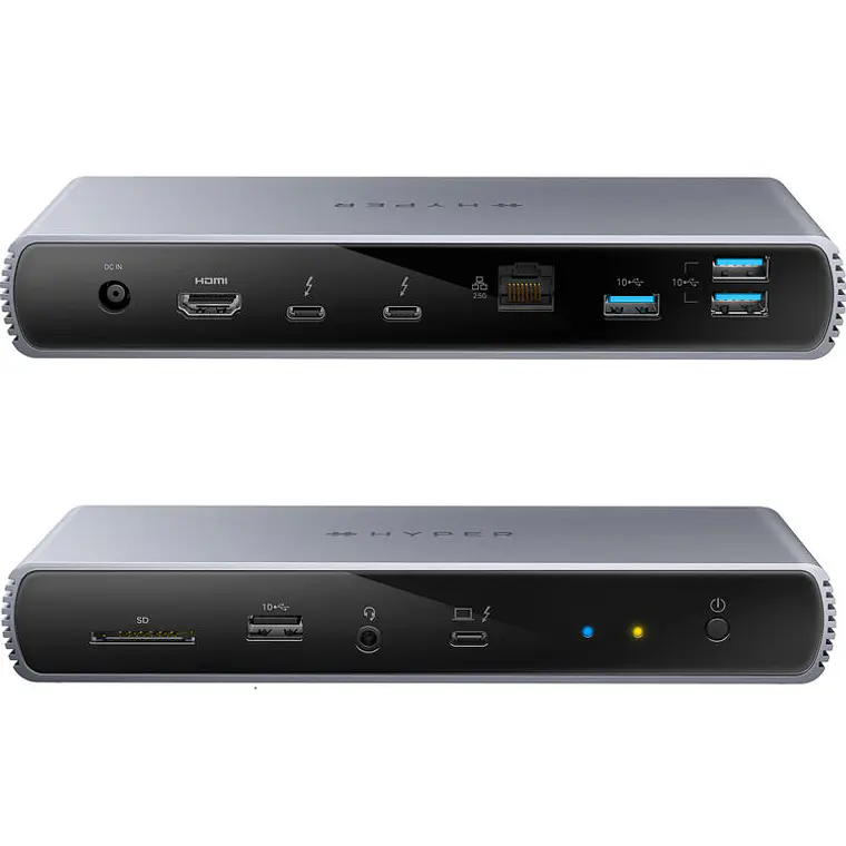 Docking Station Thunderbolt 4 HyperDrive Dual 4K 96W PD 2.5GbE 3