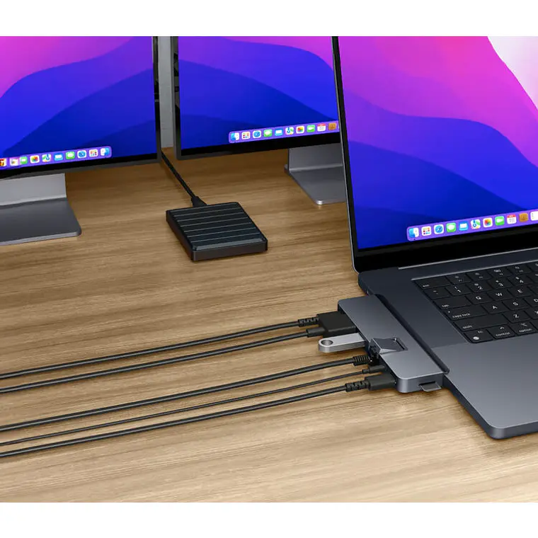 Hub USB-C 7 en 2 HYPER DUO PRO MacBook Pro/Air 100W PD 4