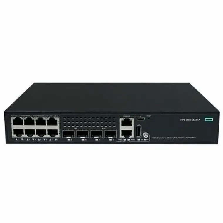 Switch 12 Puertos HPE CW 2150 8P PoE+ 125W 2 SFP 2 SFP+  2