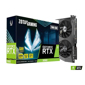 Tarjeta de Video ZOTAC GAMING GeForce RTX 3060 Twin Edge 12GB GDDR6 