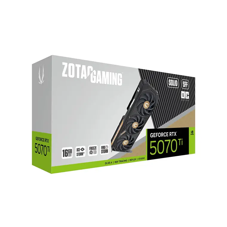 Tarjeta de Video ZOTAC GAMING GeForce RTX 5070 Ti SOLID SFF OC 16GB GDDR7 7