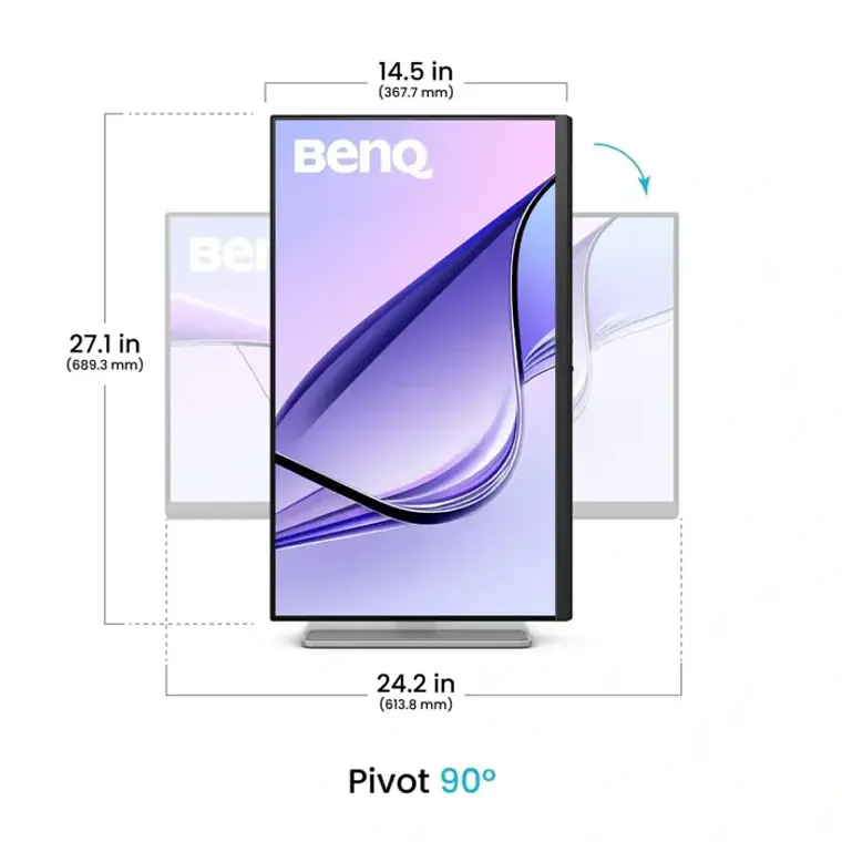 Monitor 27“ Benq, 4K, MA270U Gris plateado 3