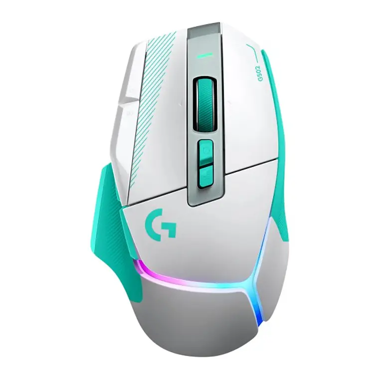 Mouse Gamer Inalámbrico Logitech G502 X PLUS RGB Blanco/Menta  1