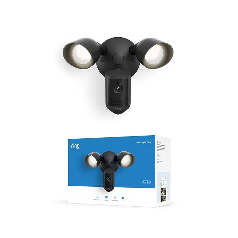 Cámara de Seguridad Exterior Ring Floodlight Cam 2K con Focos LED 2000 Lúmenes 2