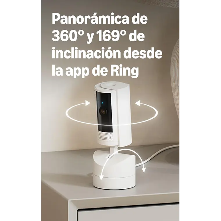 Cámara de Vigilancia 2MP IP Interior Ring Pan-Tilt 360° Enchufe 3