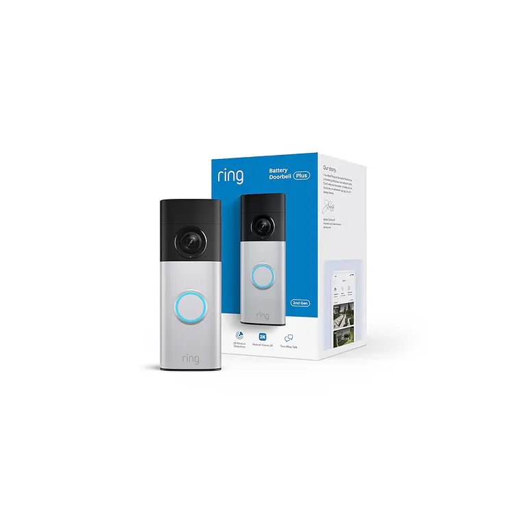 Cámara de Vigilancia 3MP IP Exterior Ring Doorbell 2K Plus Batería 5
