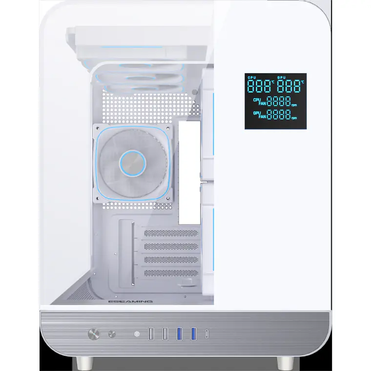 Gabinete Gamer EsGaming XPH Aircraft 007 M-ATX Blanco 2