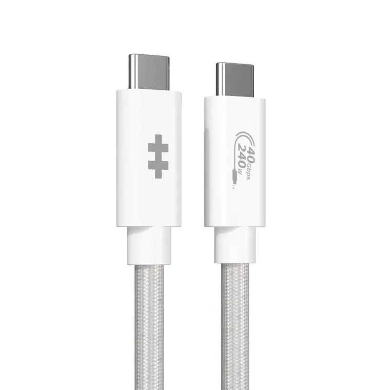 Cable USB4 HyperDrive Next Type-C 240W 40Gbps 8K 1.2m Blanco 1