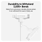 Cable Híbrido Silicona HyperJuice USB-C y Lightning 60W 1.5m Blanco - Miniatura 3