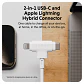 Cable Híbrido Silicona HyperJuice USB-C y Lightning 60W 1.5m Blanco - Miniatura 6