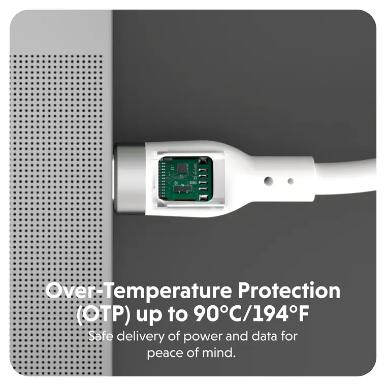Cable Silicona HyperJuice USB-C a USB-C 240W 1m Blanco 3