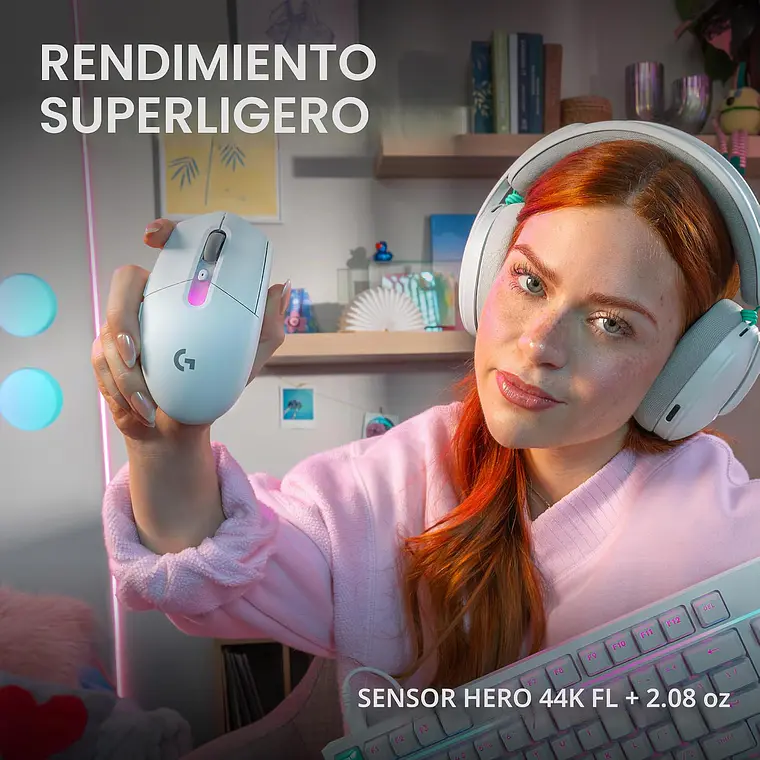 Mouse Gamer Logitech G305 X Superlight Wireless 44K Blanco 6