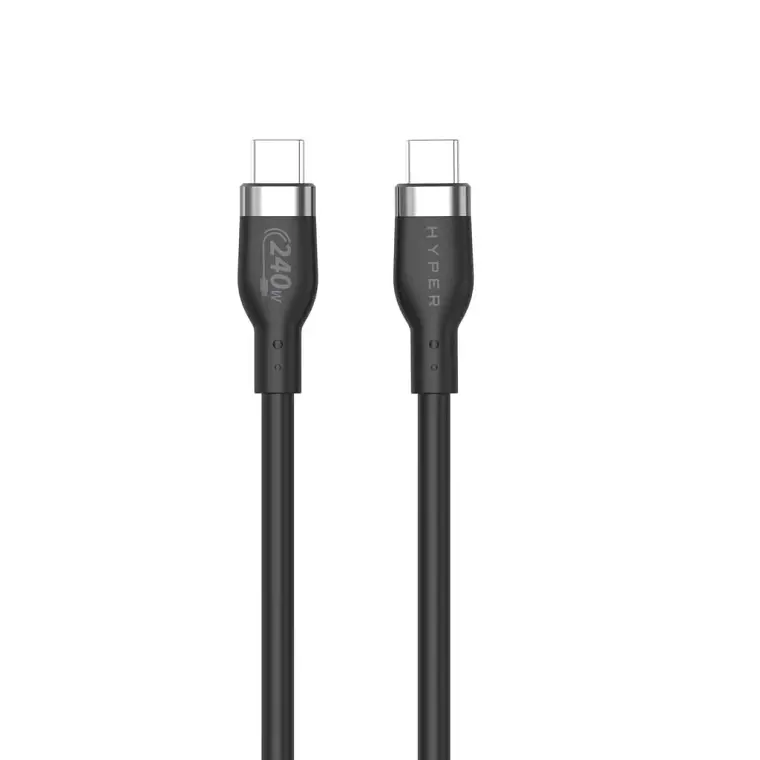 Cable Silicona HyperJuice USB-C a USB-C 240W 1m Negro 1