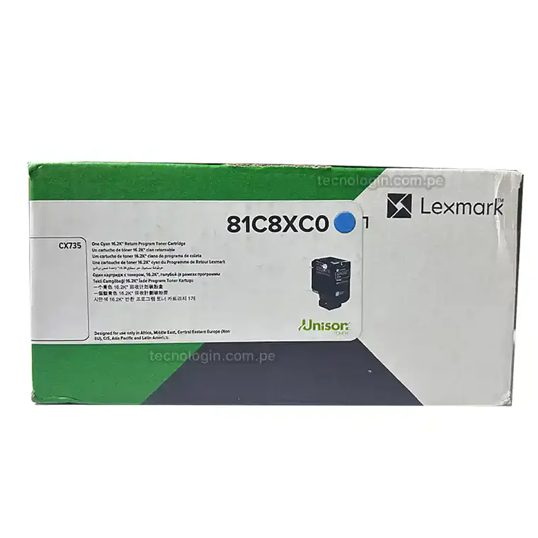 Cartucho de Tóner Original Lexmark - Color Cian  1