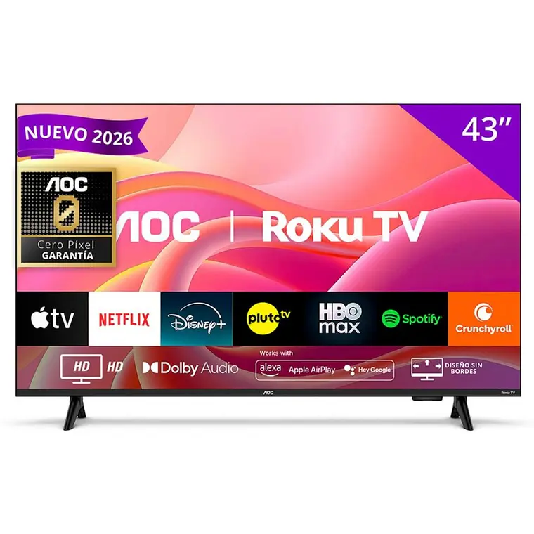 Smart TV 43“ AOC 43S5155 LED  Full HD Roku TV 1
