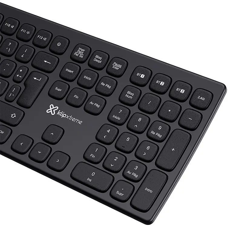 Teclado Inalámbrico Trimodo Curvo CurveLink Español Latinoamérica 112 Teclas 2