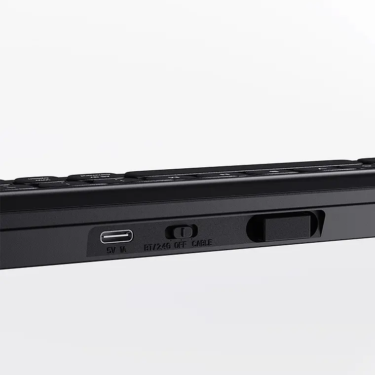 Teclado Inalámbrico Trimodo Curvo CurveLink Español Latinoamérica 112 Teclas 4